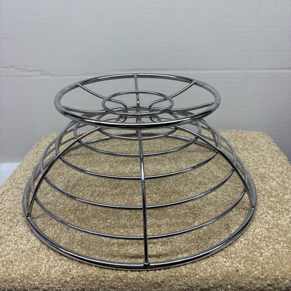 Contemporary Heavy Chrome 12” Wire Fruit Bread Vegetable Kitchen Basket Decor - Picture 3 of 5